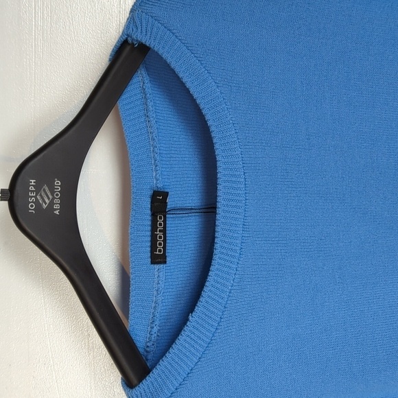 Boohoo NWT Slash Neck Knitted Tracksuit (Top Only) - Picture 2 of 12